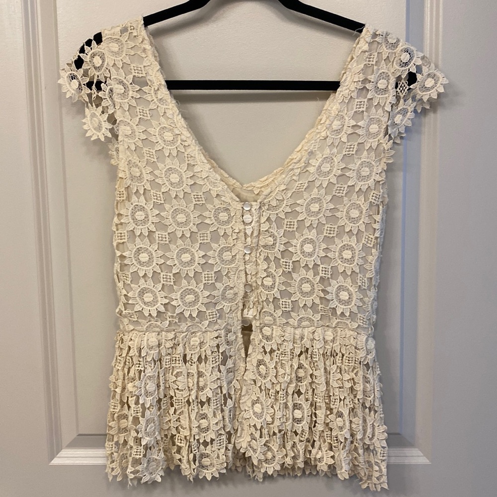 Alice & Olivia Crochet Top